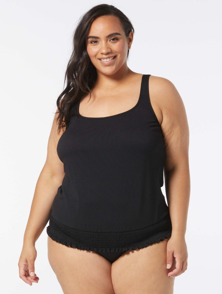 Beach House Sport Plus Brandy Tankini Top Pique Solids Beach House